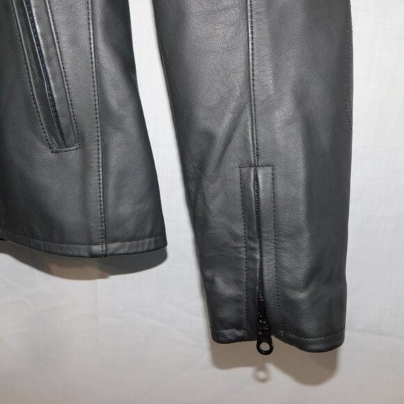 Triumph Motorcycles Womens L Black Leather Jacket **READ - Picture 12 of 16